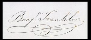 Firma de Benjamin Franklin de American School